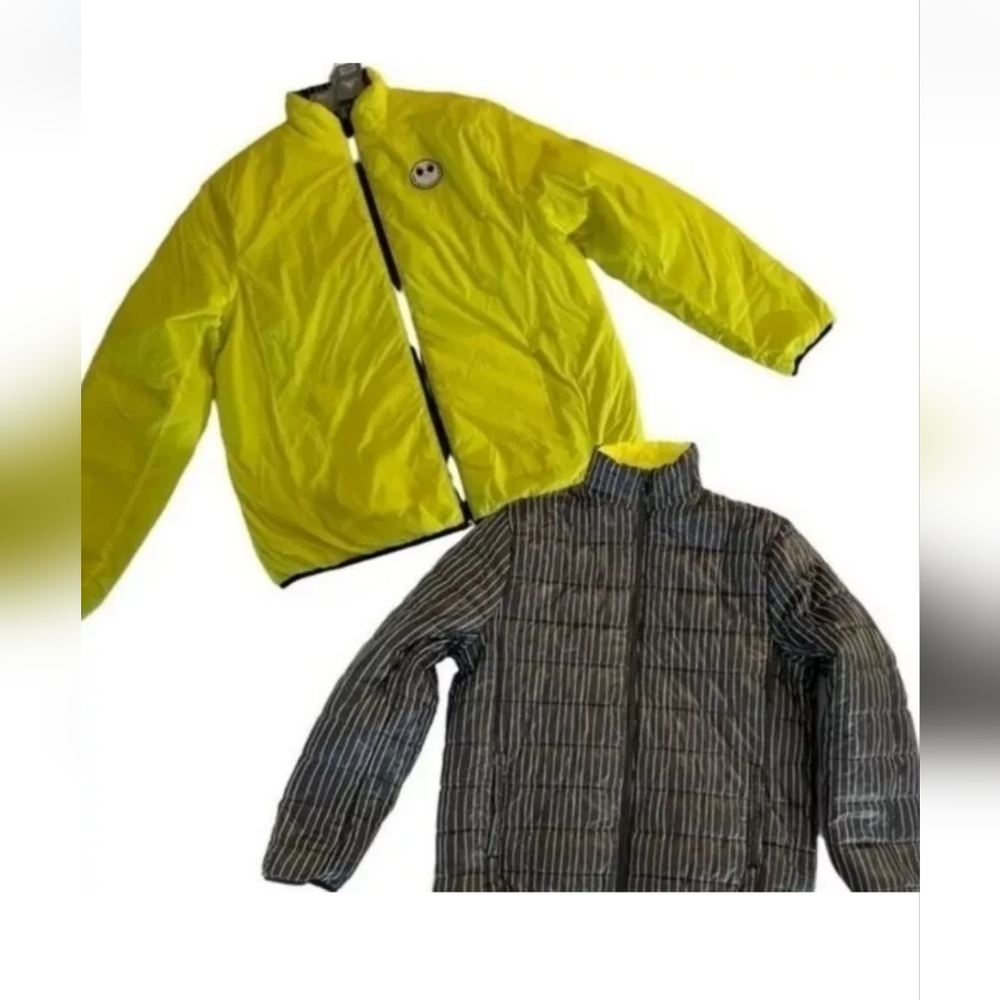 Nightmare Before Christmas Jack Skellington Reversible Puffer Jacket Xl or Mediu